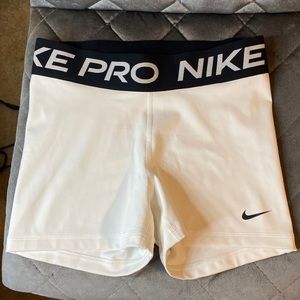 White Nike Pros Size Small